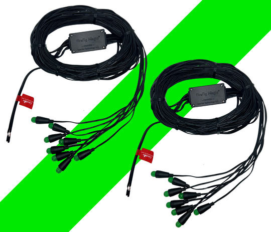 KentaCOLE Firefly Aviso 5’10” Low Voltage (12 Volt) Fireflies - 8 LEDs (10mm) - Bundled (2 Sets