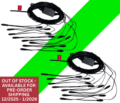 Image of a Bundle of Firefly Magic Low Voltage 16 Green LED Firefly Lights indicating out of stock and pre-order availability.